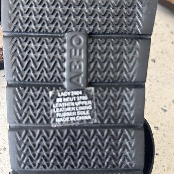 ABEO Lanai (Lacy) Women’s Size 9 Black Leather Sandals Comfortable Casual NWOB - Picture 7 of 12